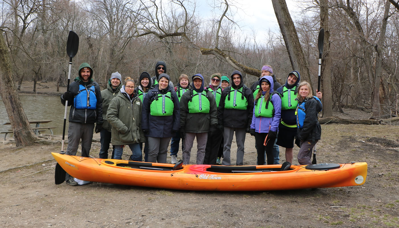 participants in the Greater Maywood Paddling Program