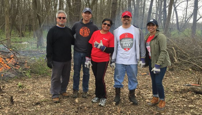 a group of volunteers