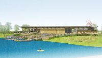 rendering of a design for the new Skokie Lagoons Boathouse