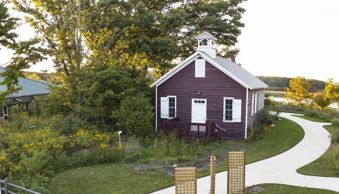 the old schoolhouse building at Little Red Schoolhouse Nature Center