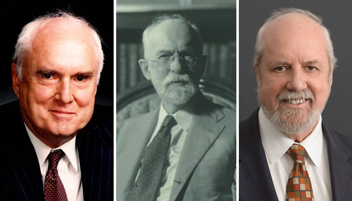 Left: Dwight H. Perkins II, Middle: Dwight Perkins, Right: L. Bradford Perkins