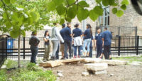 students in a school garden