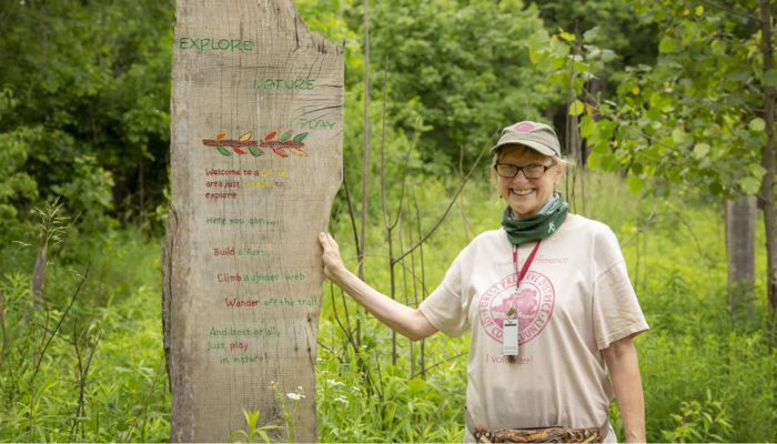 Babs Eddington at Crabtree Nature Center