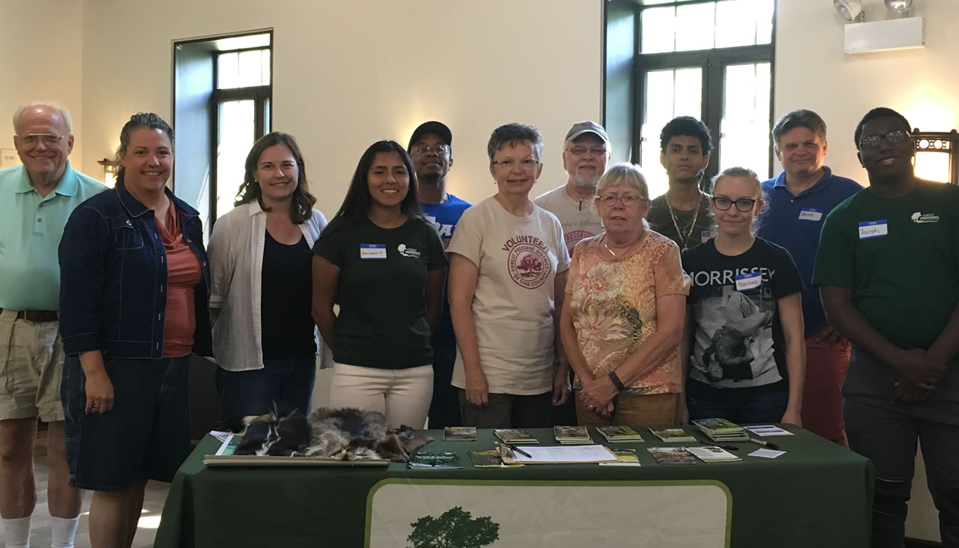 a group of Forest Preserves volunteers at a Nature Ambassador training
