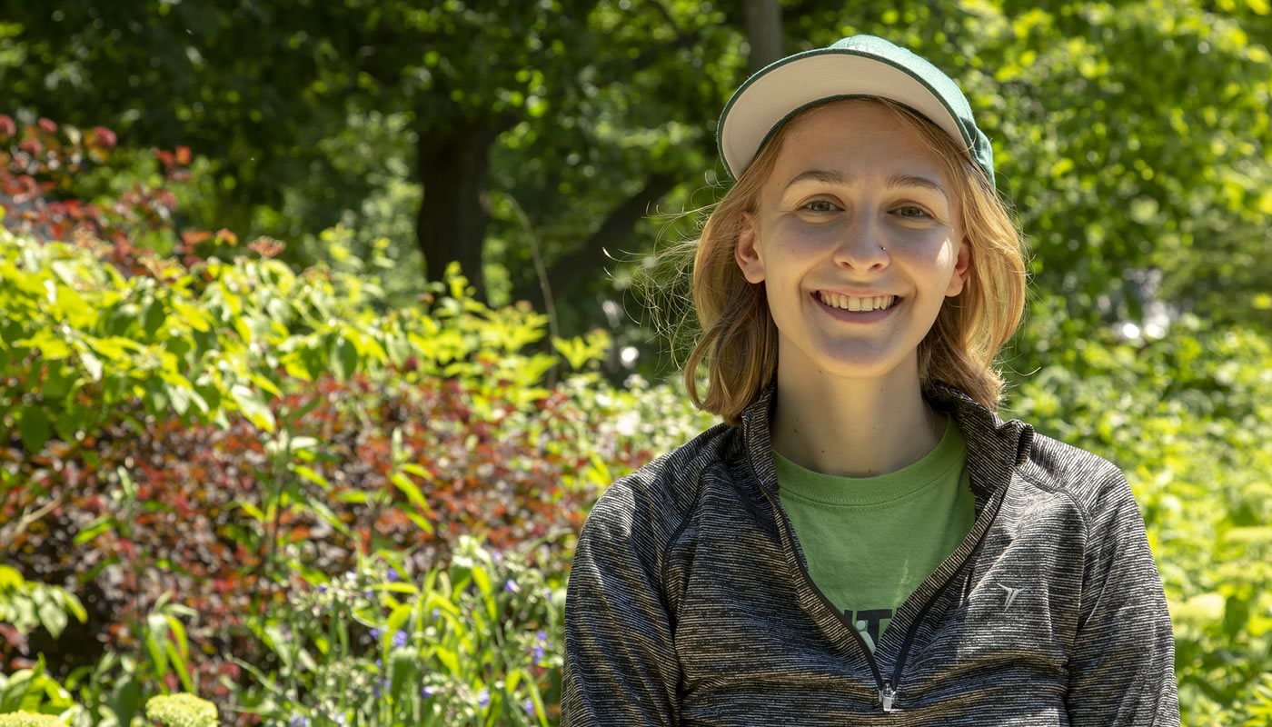 Nina Tilley outside at River Trail Nature Center