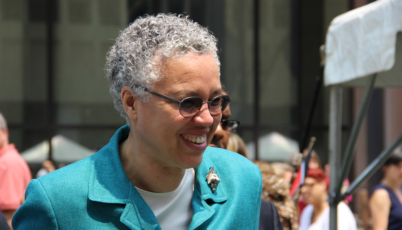 Cook County Board and Forest Preserves President Toni Preckwinkle at an event.