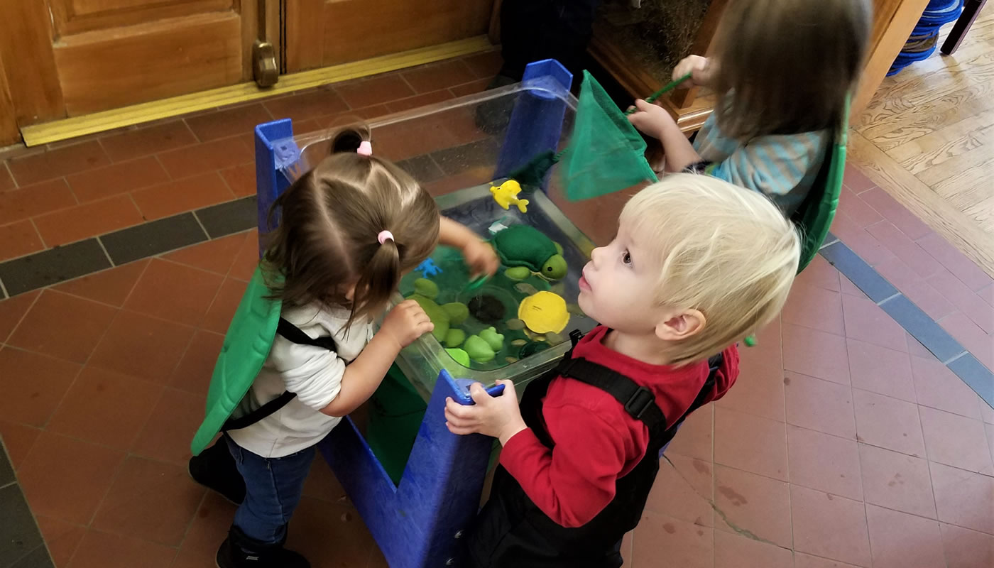children playing indoors at Trailside Museum
