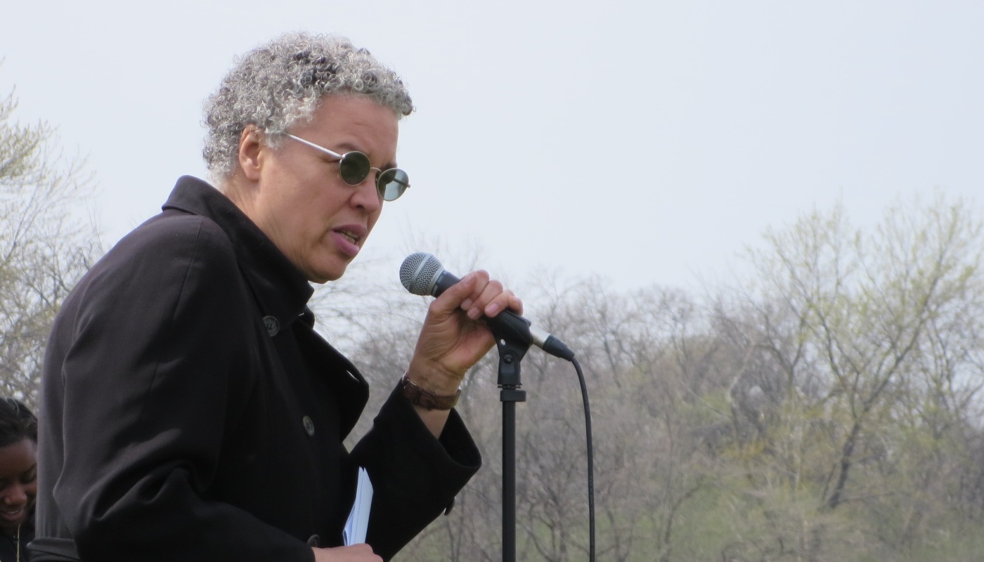 President Preckwinkle speaks at an event.