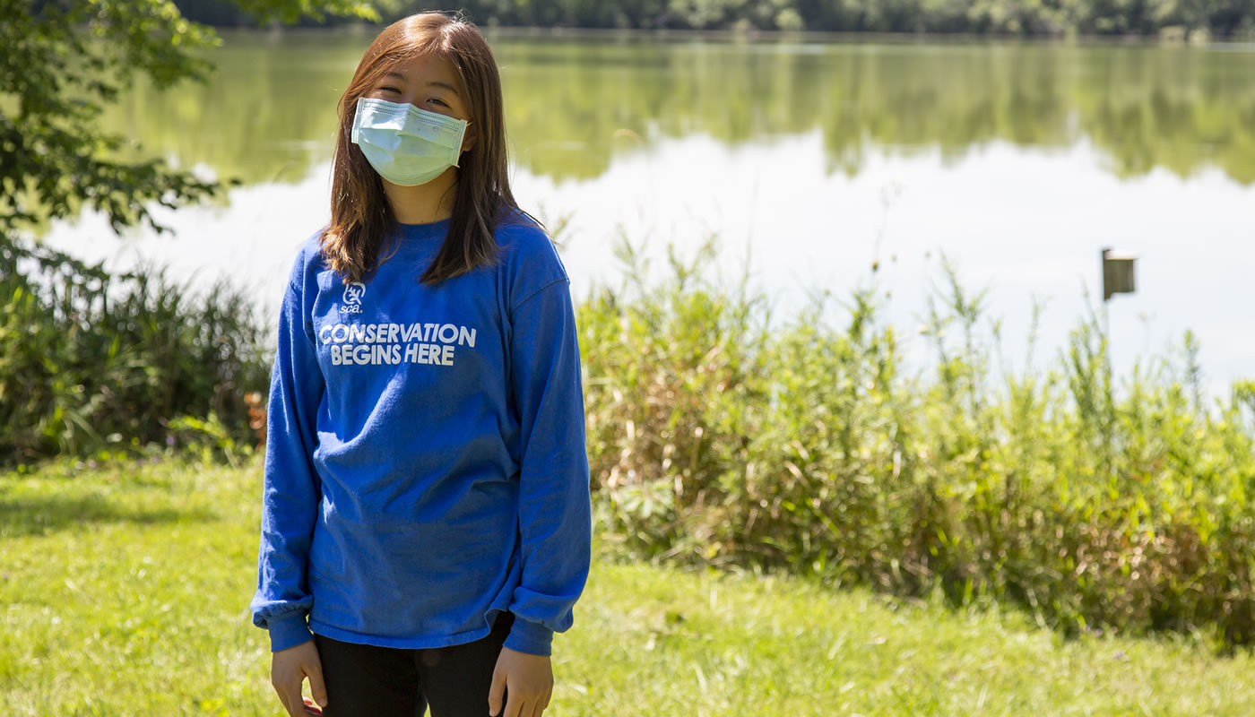 Joyce Li in the Forest Preserves.