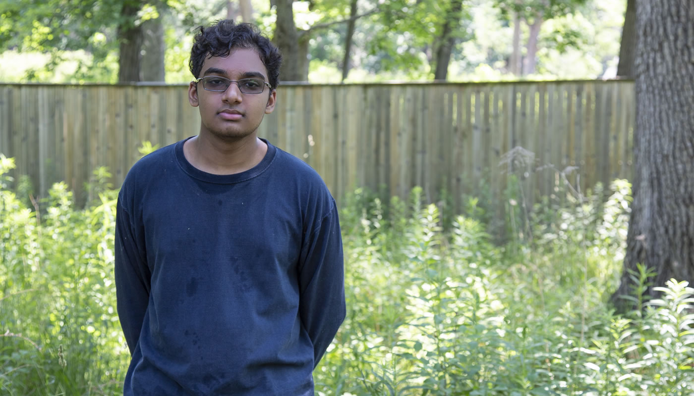 Arvind Kakanavaram in the Forest Preserves of Cook County.