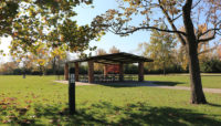 a shelter at a picnic grove at Miller Meadow