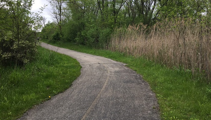 A section of trail classified as "fair" by the Data Bike.