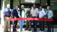 President Preckwinkle and other officials cut the ribbon at Crabtree Nature Center.