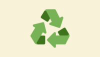 A recycling icon.