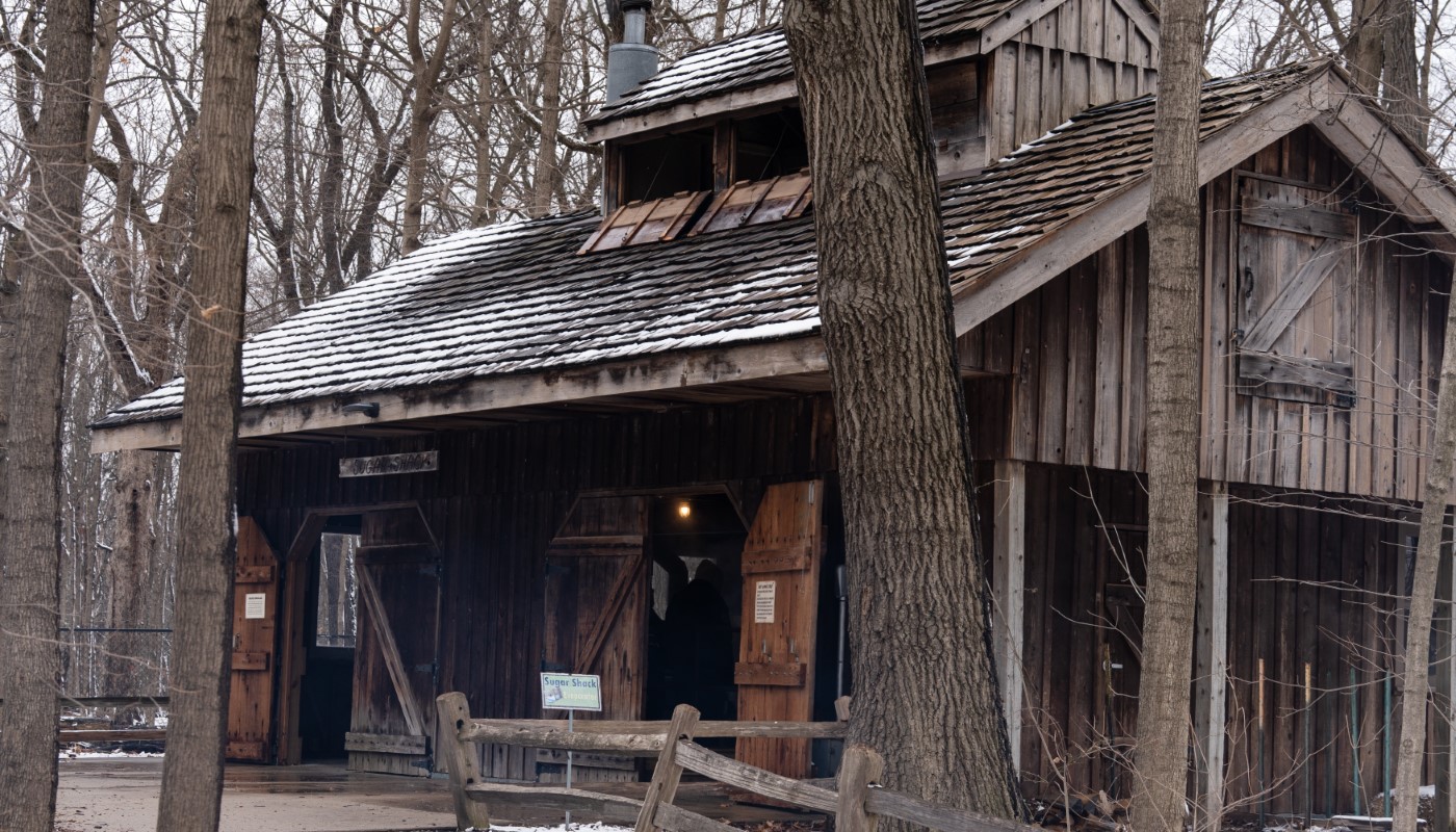 River Trail Nature Center's Sugar Shack at the Maple Syrup Festival.
