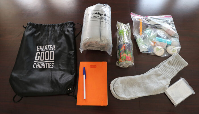various items laid out on a table