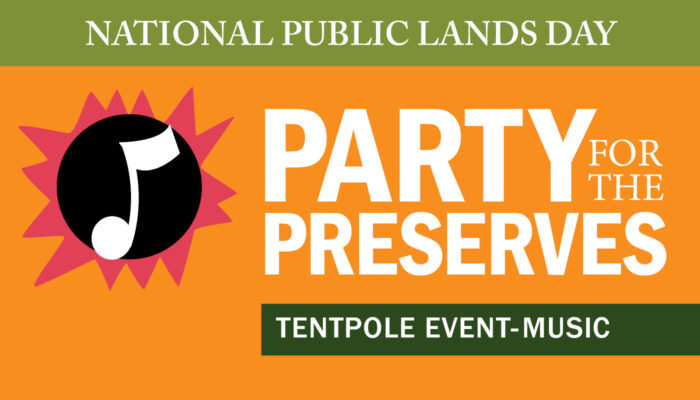 Banner image for "Party for the Preserves" featuring the heading "National Public Lands Day."