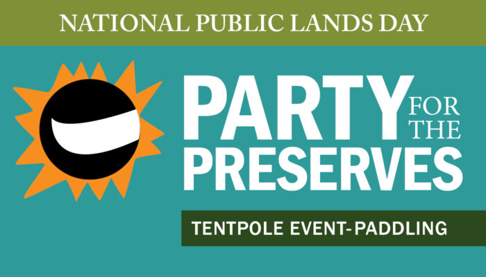Banner image for "Party for the Preserves" featuring the heading "National Public Lands Day."