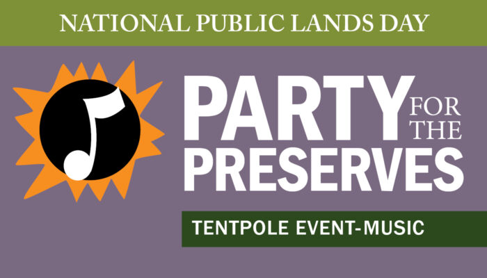 Banner image for "Party for the Preserves" featuring the heading "National Public Lands Day."